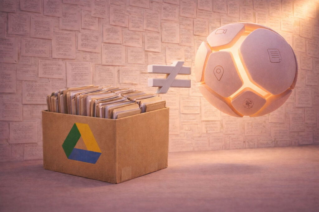 Ne confondez pas stockage et base de connaissances